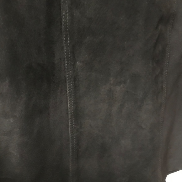 Genuine Vintage Parallel Couture Black Suede Women’s Pencil Skirt Size 7/8 W29” - Picture 6 of 11